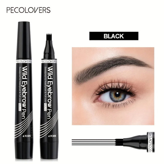 6 Colors 1pc Eyebrow Pen Waterproof 4 Split Tip Eyebrows