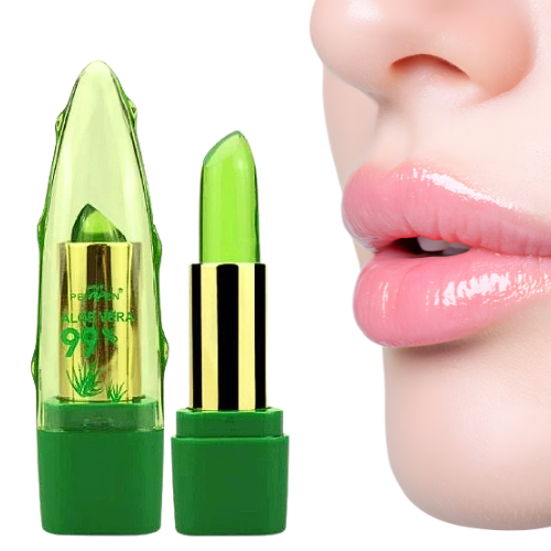 Aloe Vera Gel Color Changing Lipstick Gloss  Moisturizer Anti-drying Desalination Fine-grain Lip Blam Care