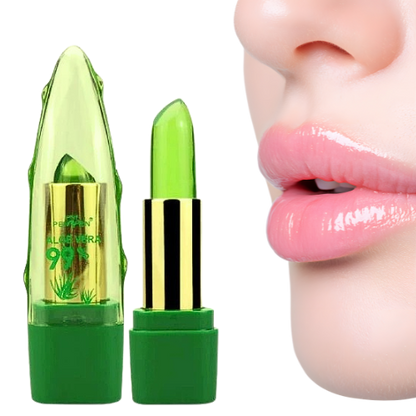 Aloe Vera Gel Color Changing Lipstick Gloss  Moisturizer Anti-drying Desalination Fine-grain Lip Blam Care