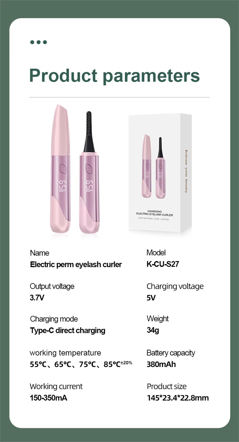 Electric Heated Eyelash Curler