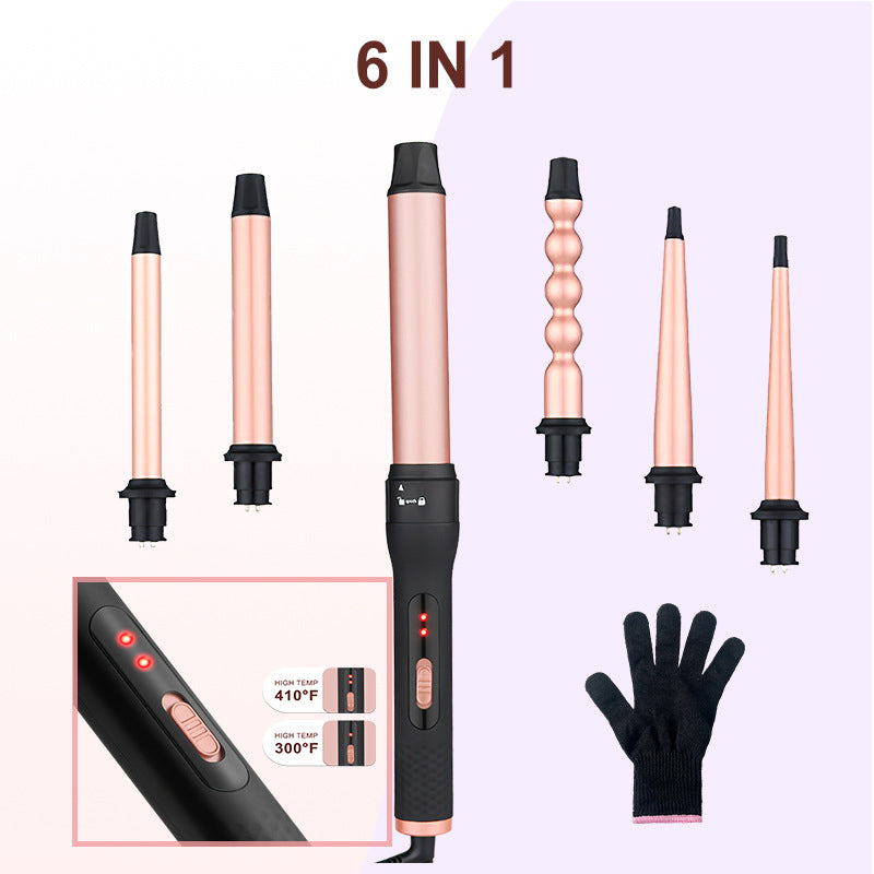 6 In1 Top-changing Curler Two-speed Indicator Light Multi-function Hair Curler