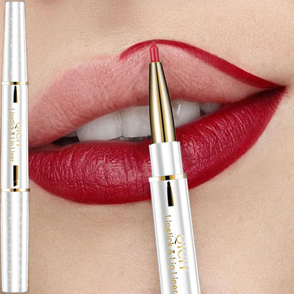 Makeup QICIY Double-headed Lipstick Lip Liner Easy To Color