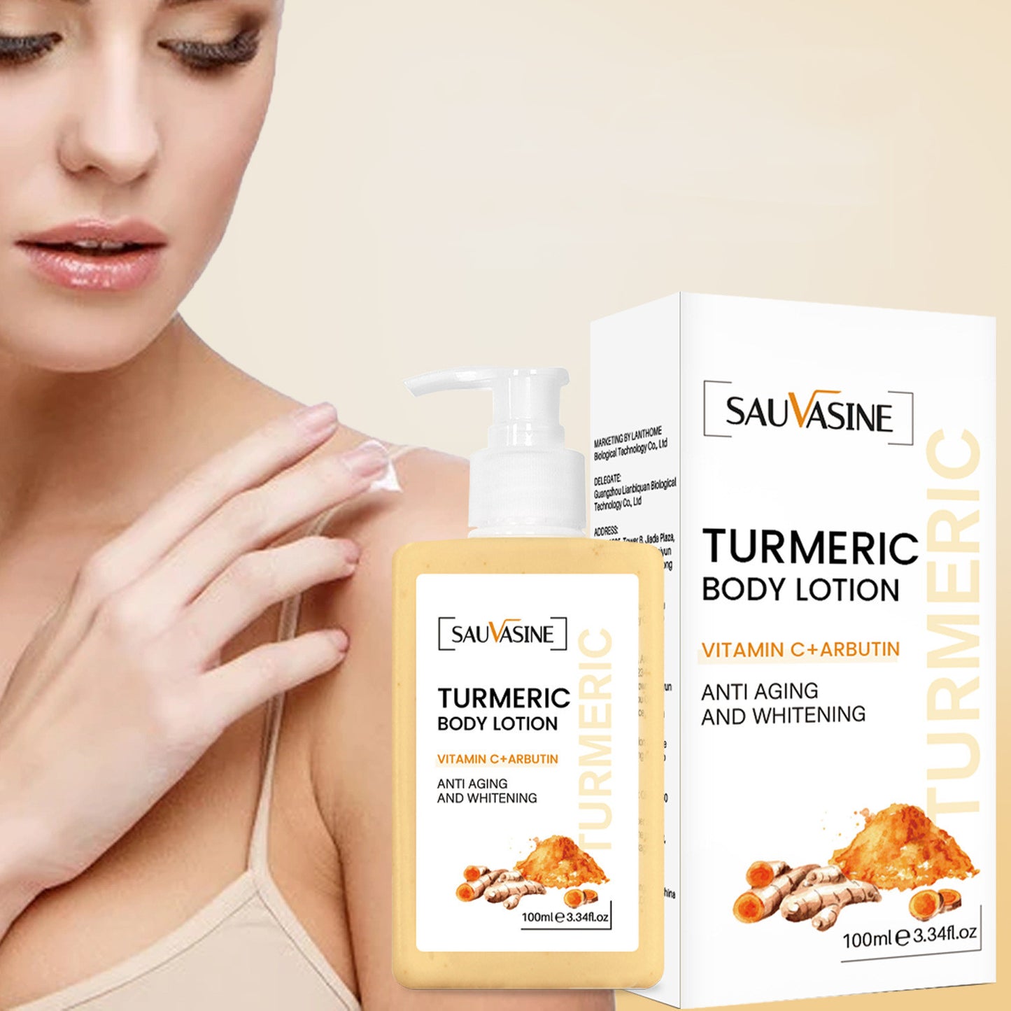 لوشن للجسم لتفتيح البشرة ومنحها الدفء