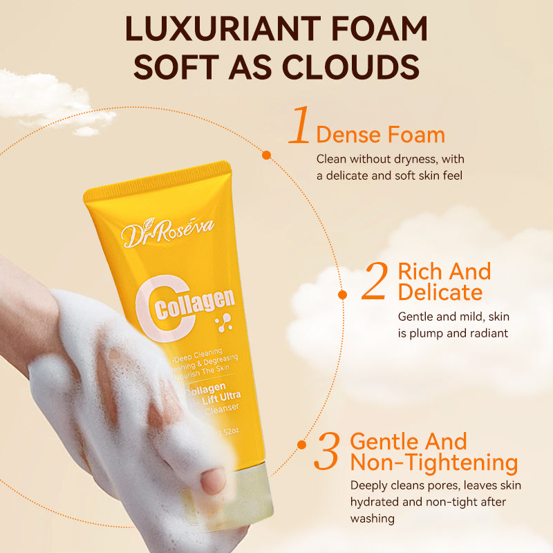 DR.ROSEVA Collagen Gently Deep Cleansing Cleanser Face Wash With Hydrolyzed Collagen