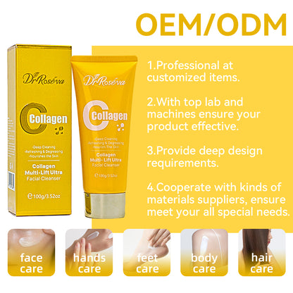 DR.ROSEVA Collagen Gently Deep Cleansing Cleanser Face Wash With Hydrolyzed Collagen