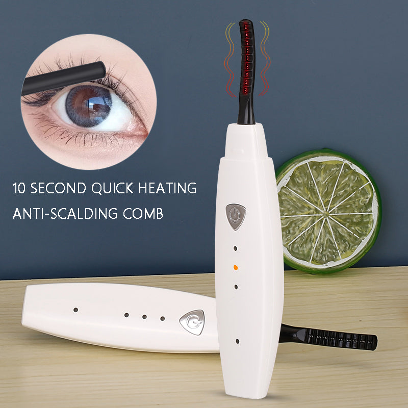 Electric Heated Eyelash Curler USB Rechargeable Eyelashes Curler Quick Heating Natural