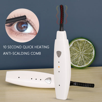 Electric Heated Eyelash Curler USB Rechargeable Eyelashes Curler Quick Heating Natural