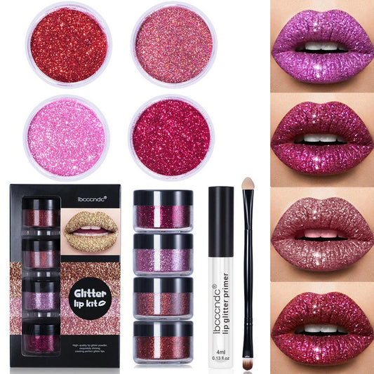 Glitter Lip Gloss Lipstick Shiny DIY Lip Gloss Diamond Waterproof Long Lasting