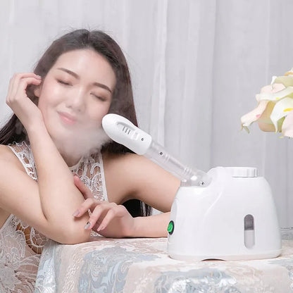 Ozone Facial Steamer Warm Mist Humidifier for Face Deep Cleaning Vaporizer Sprayer Salon Home