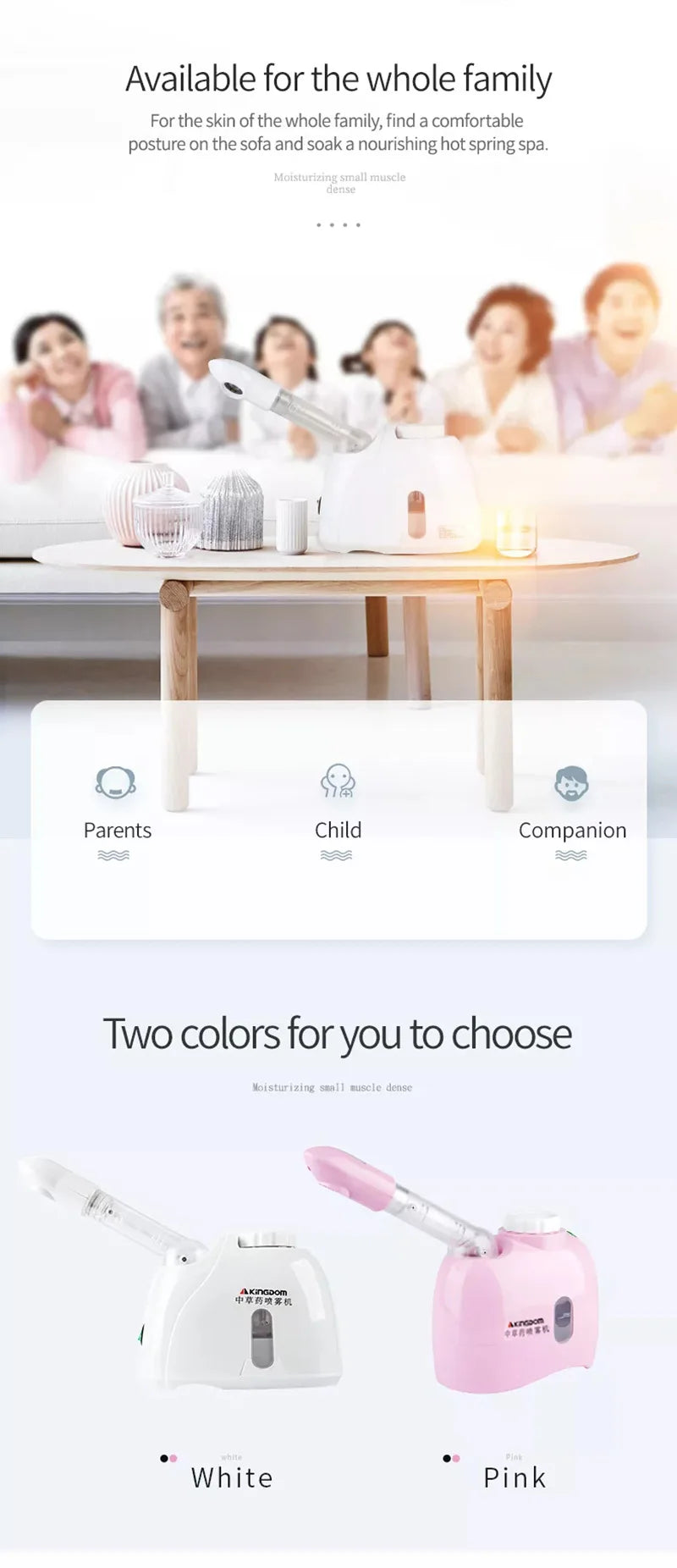 Ozone Facial Steamer Warm Mist Humidifier for Face Deep Cleaning Vaporizer Sprayer Salon Home