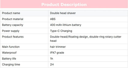 Waterproof Rechargeable Electric Shaver Mini Women Bikini Trimmer