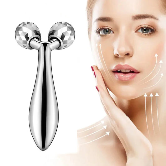 Face Rolling Massager Facial Lift 3D Manual Roller Massager Y Shape 360 Rotating