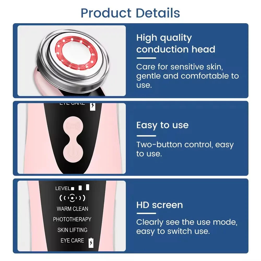 4 in 1 RF EMS Facial Massager Multifunction Skin Care Tools Face
