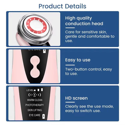 4 in 1 RF EMS Facial Massager Multifunction Skin Care Tools Face