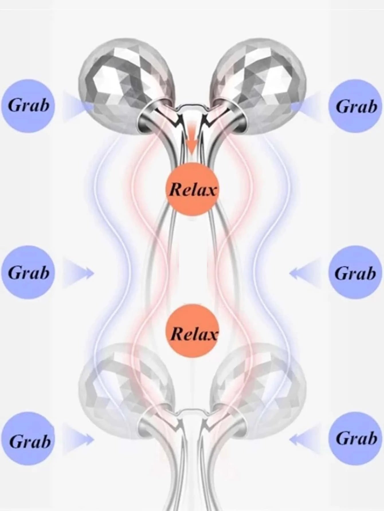 Face Rolling Massager Facial Lift 3D Manual Roller Massager Y Shape 360 Rotating