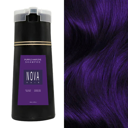 Nova Hair Dyeing Shampoo Hair Instant Dye 3-in-1 Shampoo Men Women Fluffy Oil Control Hair Care Products Nourish Hair Shampoo