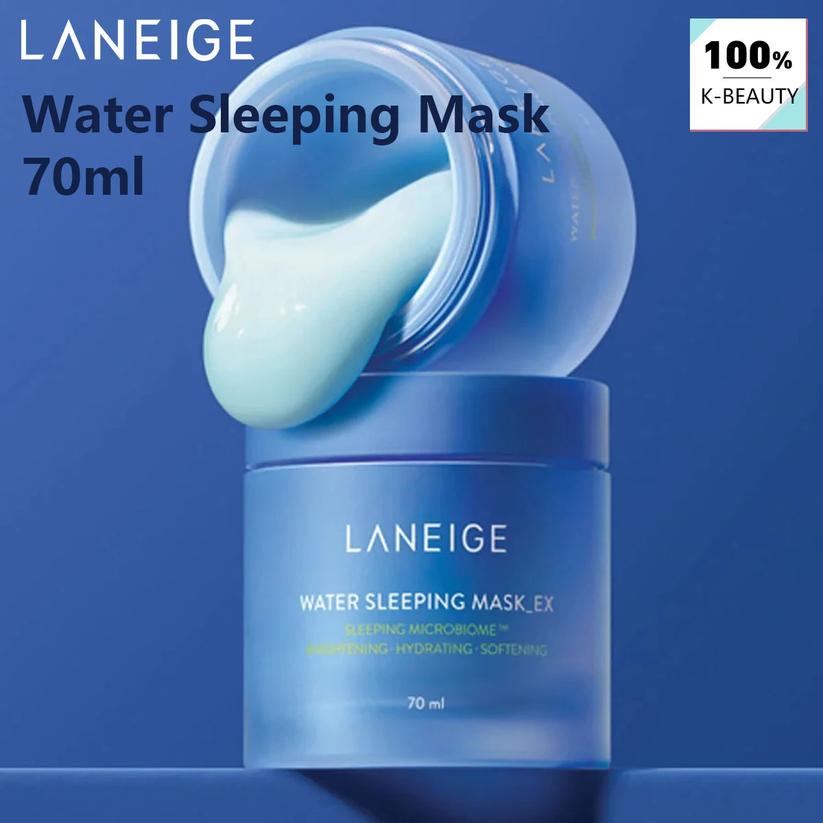LANEIGE Water Sleeping Mask 70ml,Hydrating&Refreshing,Overnight Repair,Deep Hydration,Leave-On Mask,K-Beauty,Korean Makeup,Gift