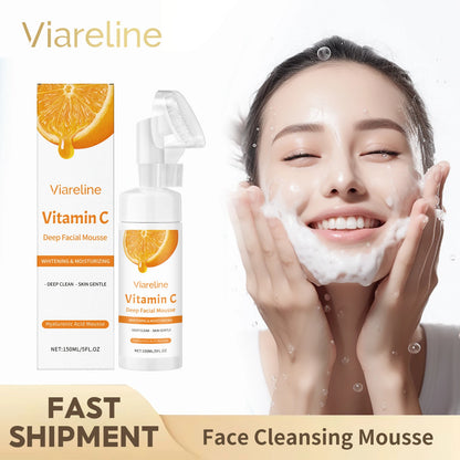 Vitamin C Facial Cleanser Deep Cleansing Oil Control Reduce Blackhead Remove Pore