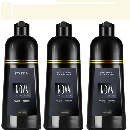 1/2/3PCS Black Hair Dye Shampoo Nova Hair Instant Dye Shampoo,