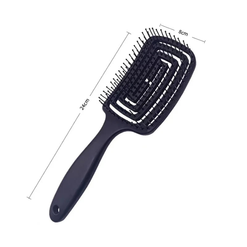 1Pcs Elastic Massage Comb Hollow Out Hair Brush