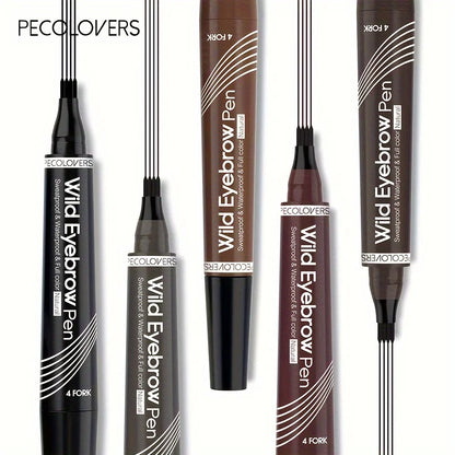 6 Colors 1pc Eyebrow Pen Waterproof 4 Split Tip Eyebrows