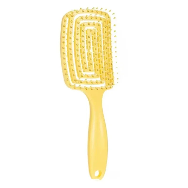 1Pcs Elastic Massage Comb Hollow Out Hair Brush