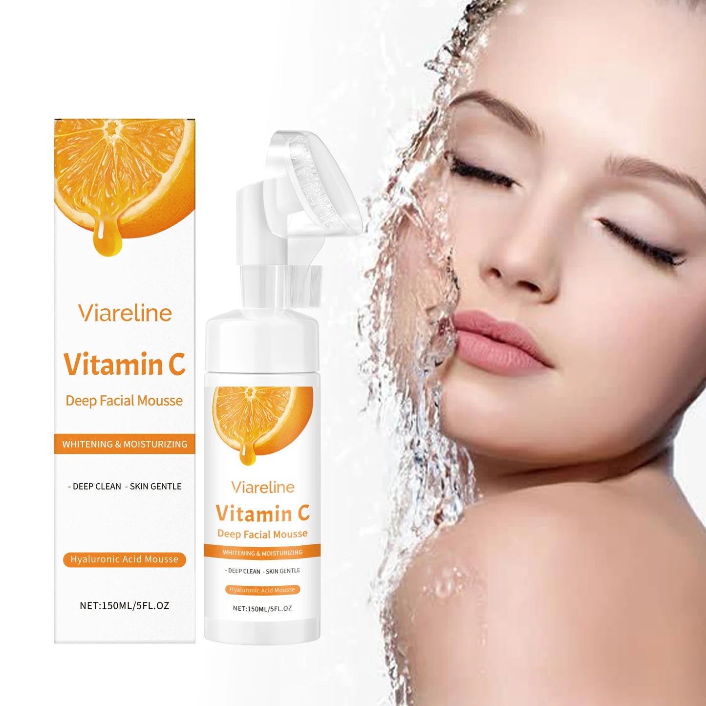 Vitamin C Facial Cleanser Deep Cleansing Oil Control Reduce Blackhead Remove Pore