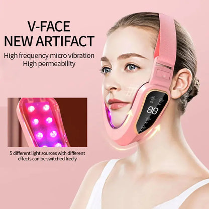 LED Photon Therapy Facial Slimming Vibration Massager Facial