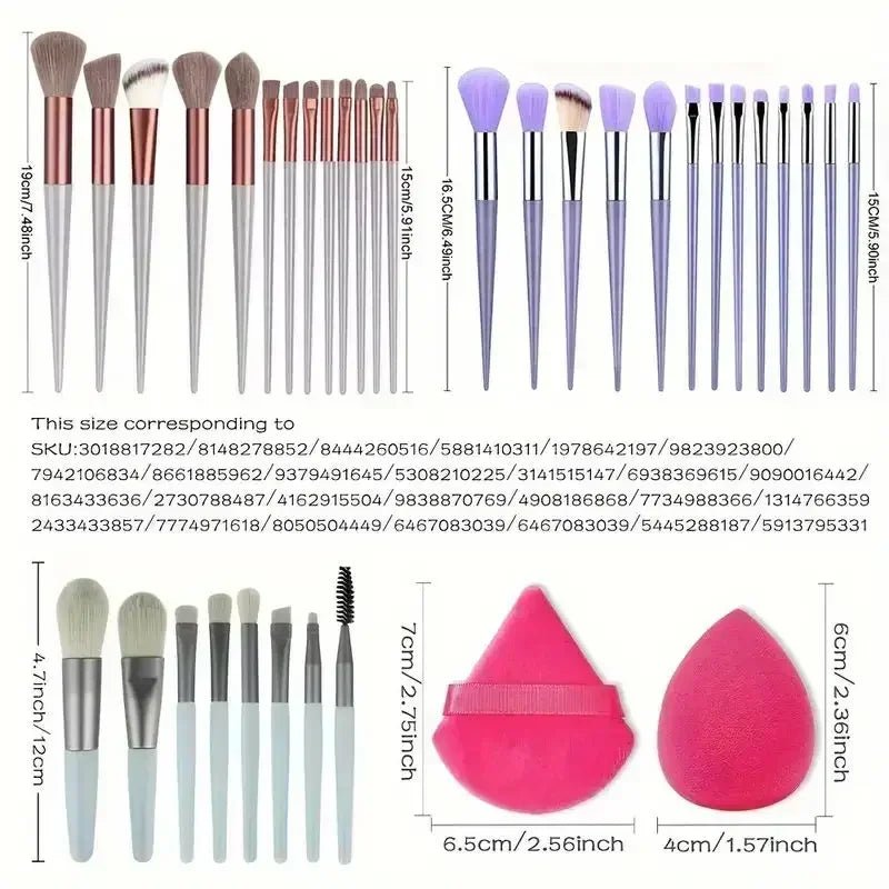Makeup Brush Set Soft Fluffy Professiona Cosmetic Foundation