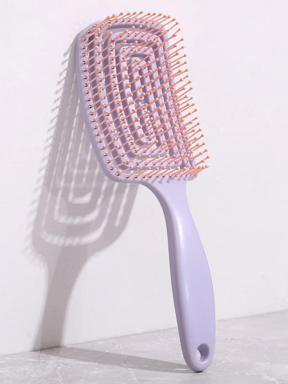 1Pcs Elastic Massage Comb Hollow Out Hair Brush