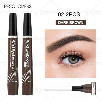 6 Colors 1pc Eyebrow Pen Waterproof 4 Split Tip Eyebrows