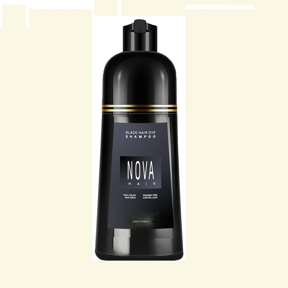 1/2/3PCS Black Hair Dye Shampoo Nova Hair Instant Dye Shampoo,