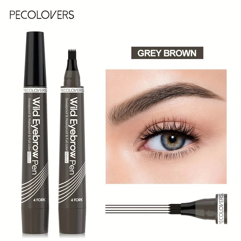 6 Colors 1pc Eyebrow Pen Waterproof 4 Split Tip Eyebrows