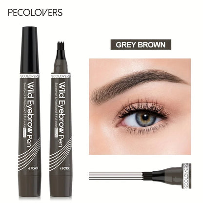 6 Colors 1pc Eyebrow Pen Waterproof 4 Split Tip Eyebrows
