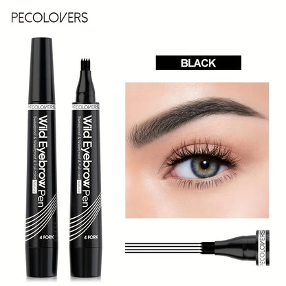6 Colors 1pc Eyebrow Pen Waterproof 4 Split Tip Eyebrows