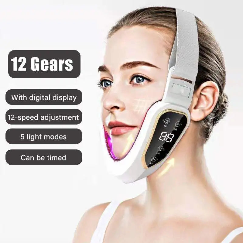 LED Photon Therapy Facial Slimming Vibration Massager Facial