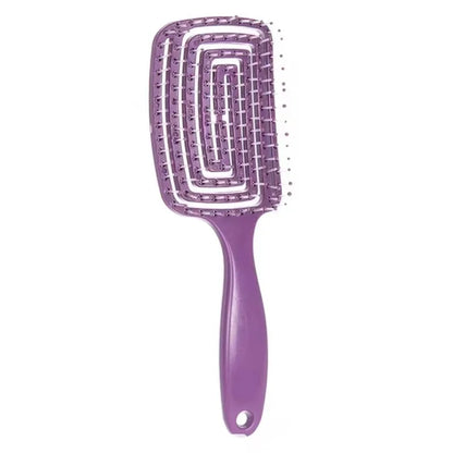 1Pcs Elastic Massage Comb Hollow Out Hair Brush