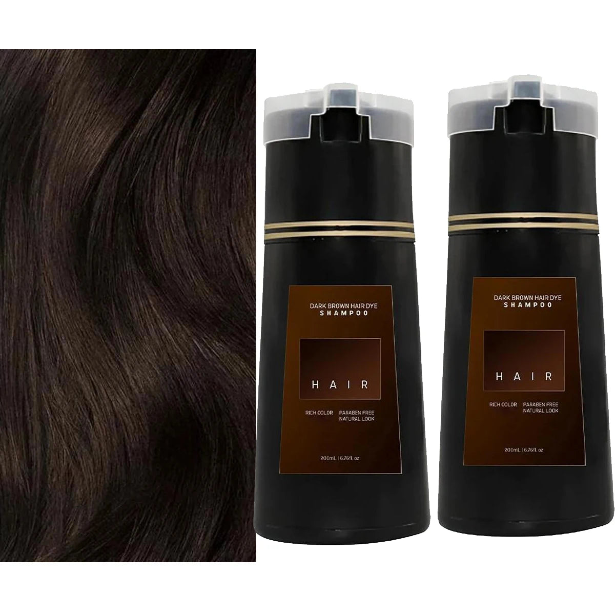 1/2/3PCS Black Hair Dye Shampoo Nova Hair Instant Dye Shampoo,