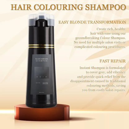 1/2/3PCS Black Hair Dye Shampoo Nova Hair Instant Dye Shampoo,