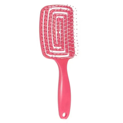 1Pcs Elastic Massage Comb Hollow Out Hair Brush