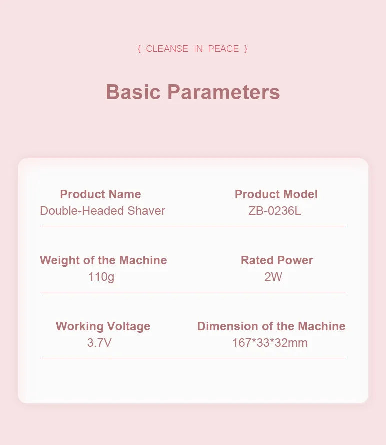 Waterproof Rechargeable Electric Shaver Mini Women Bikini Trimmer