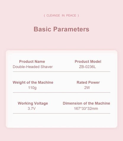 Waterproof Rechargeable Electric Shaver Mini Women Bikini Trimmer