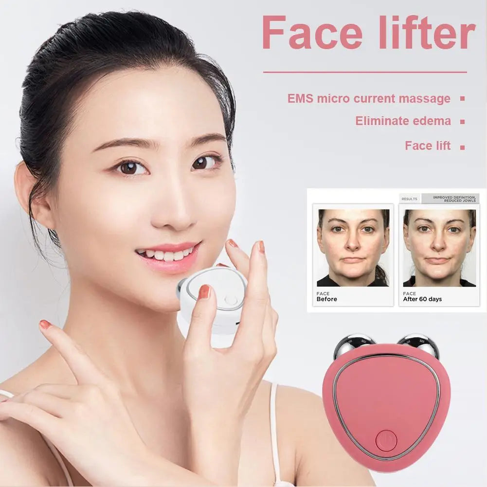 EMS Face Lift Massager Machine Roller Microcurrent Facial Device