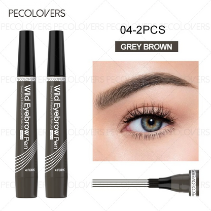 6 Colors 1pc Eyebrow Pen Waterproof 4 Split Tip Eyebrows