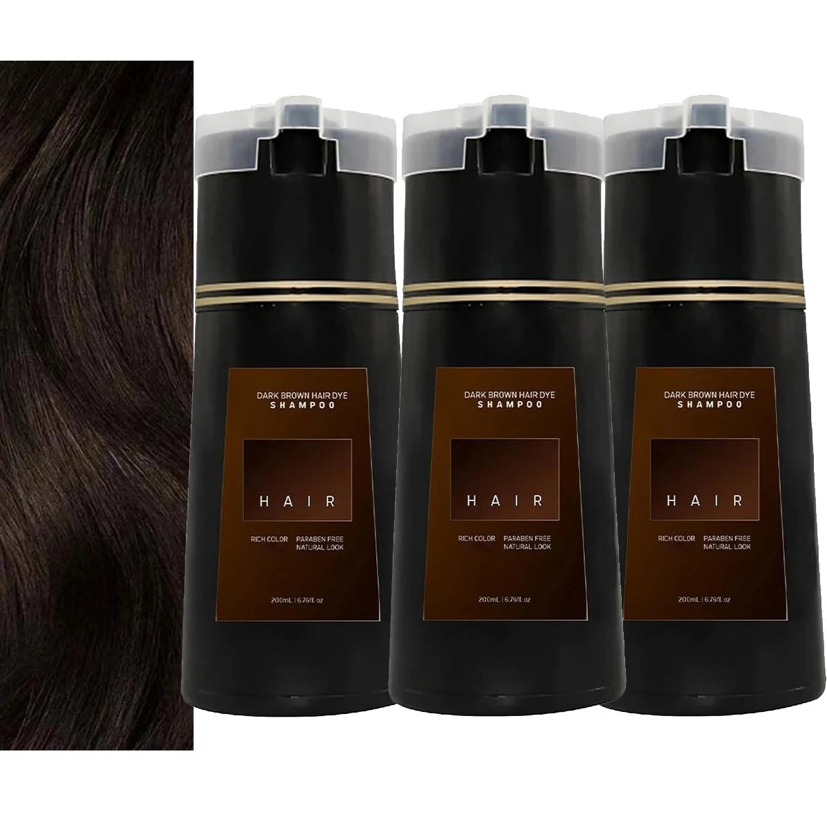 1/2/3PCS Black Hair Dye Shampoo Nova Hair Instant Dye Shampoo,