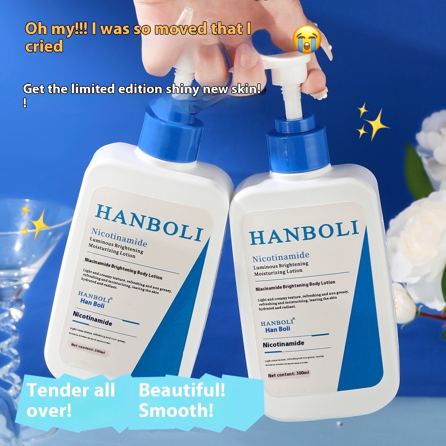 لوشن الجسم لتفتيح البشرة بالنيكوتيناميد، يعمل على تفتيح لون البشرة